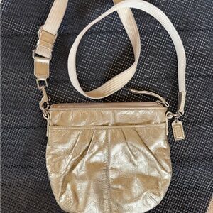 Coach Metallic Gold Crossbody Bag
